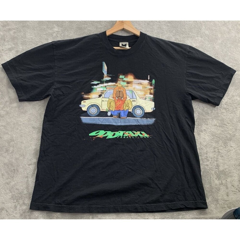 Project Mori Shirt Mens Size XL Odd Taxi Anime Tee Graphic Print Odokawa Black